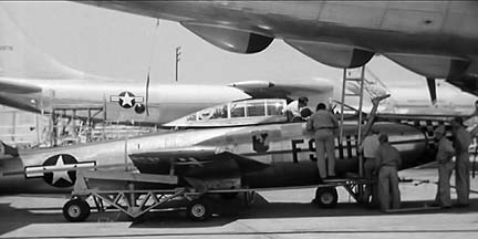 GRB-36F, 49-2707 with F-84E, 49-2430